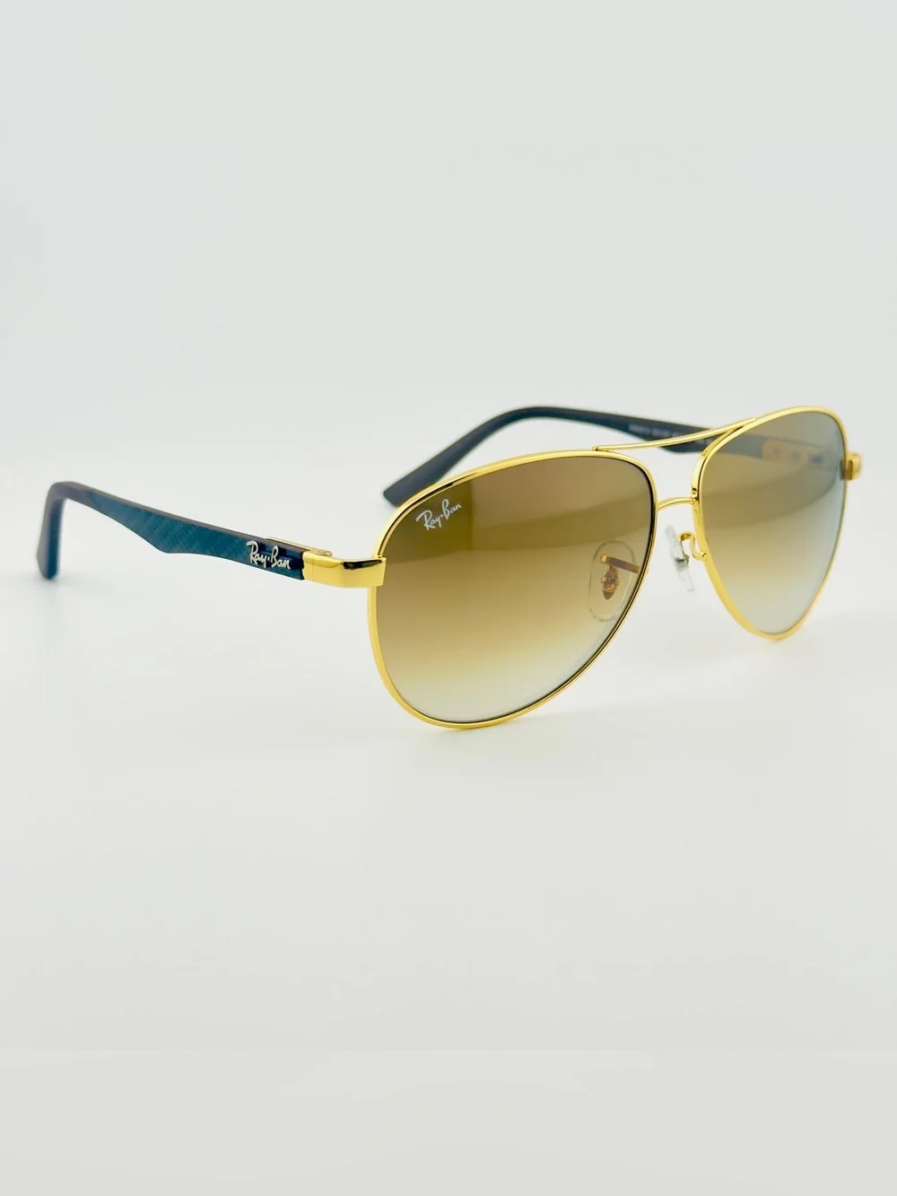 Ray-Ban Scuderia Ferrari Sunglasses RB8313M Gold Frame Brown Gradient Lenses New